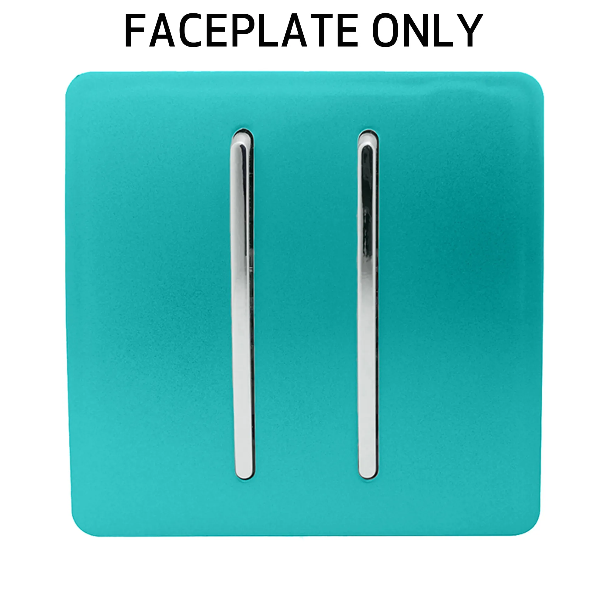 Bright Teal Spare Plate Wiring Accessories Trendi Decorative Screwless